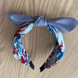 🆕Blue Multi-print Bow Knot Headband🆕